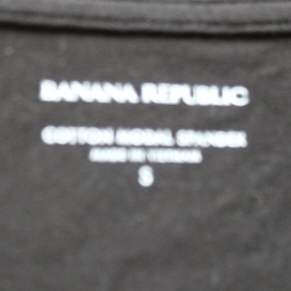 Banana Republic Black Surplice Neck Long Sleeve Cotton Modal Bodysuit Sz SMALL - Picture 3 of 4